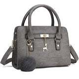 Bagerly Women Fashion PU Leather Shoulder Bags Top-Handle Handbag Tote Bag Purse Crossbody Bag