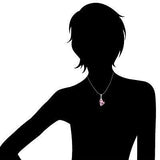 Antique Pink Heart Pendant Necklace with Chain Created with Swarovski® Crystals