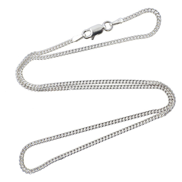 Sterling Silver CURB Chain Necklace 1.8mm 925 Italy 16", 18", 20", 24", 30" NEW